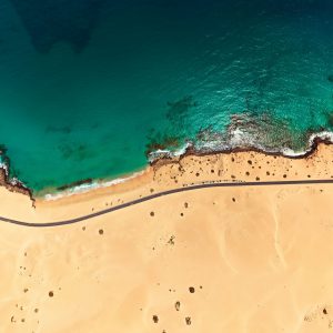 vista aérea de la playa