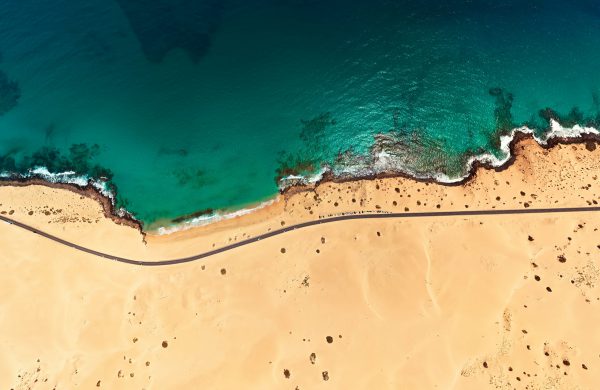 vista aérea de la playa